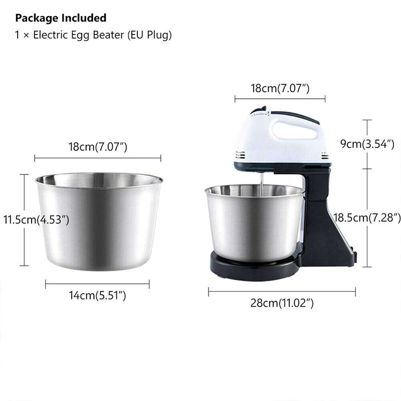 Convenient And Practical Hand Mixer 7-Speed Household Bread Dough Kneading Mixer Food Mixer With Bow