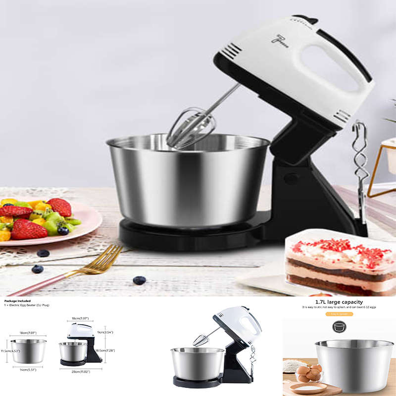 Convenient And Practical Hand Mixer 7-Speed Household Bread Dough Kneading Mixer Food Mixer With Bow