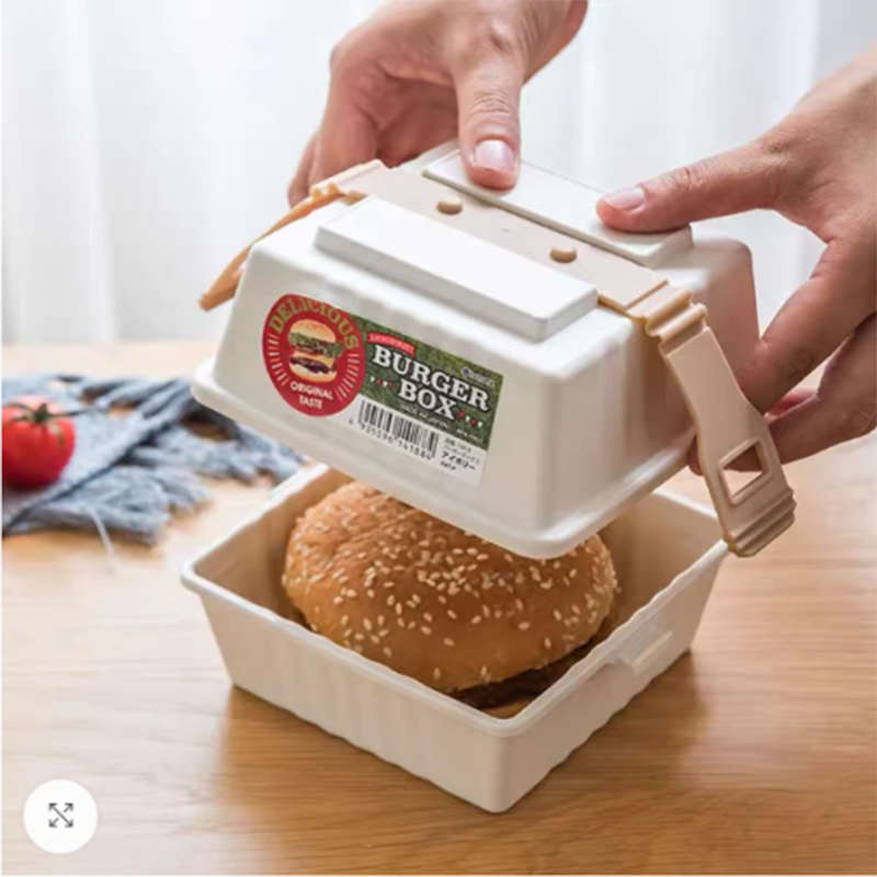 Convenient And Practical Square Hamburger Box Bento Lunch Box