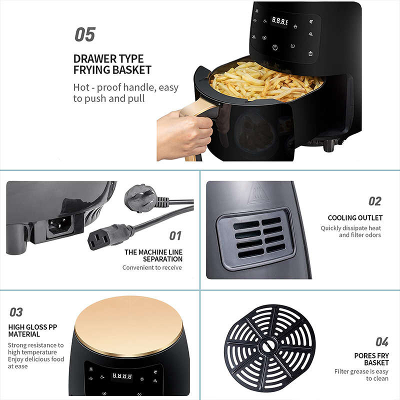 Convenient And Practical 4.5L Digital Display Air Fryer