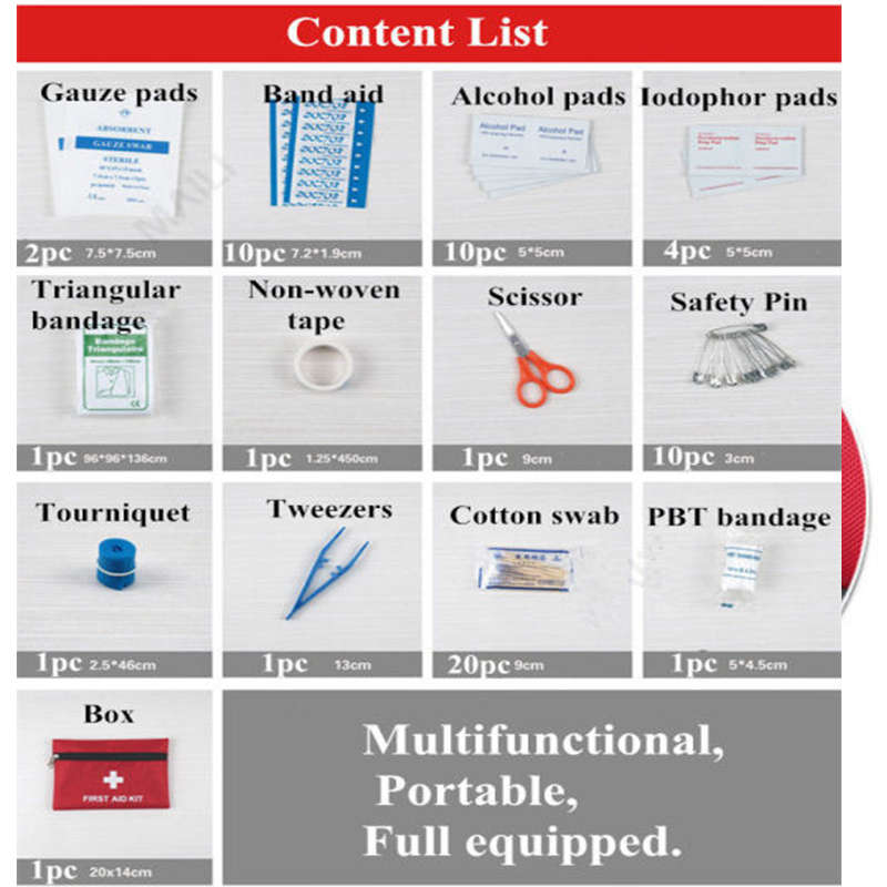 Convenient First Aid Emergency Kit Tool Car Car Medical Camping Home Travel
