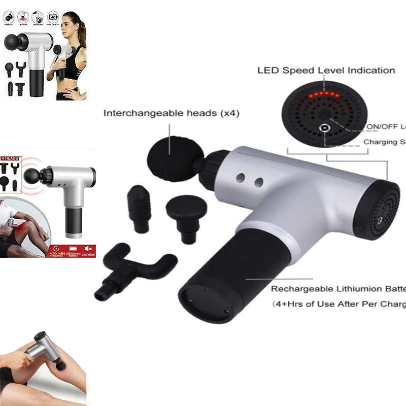 Convenient Fascia Gun Kh-320 Muscle Massager Fitness Vibration Body Care Gift