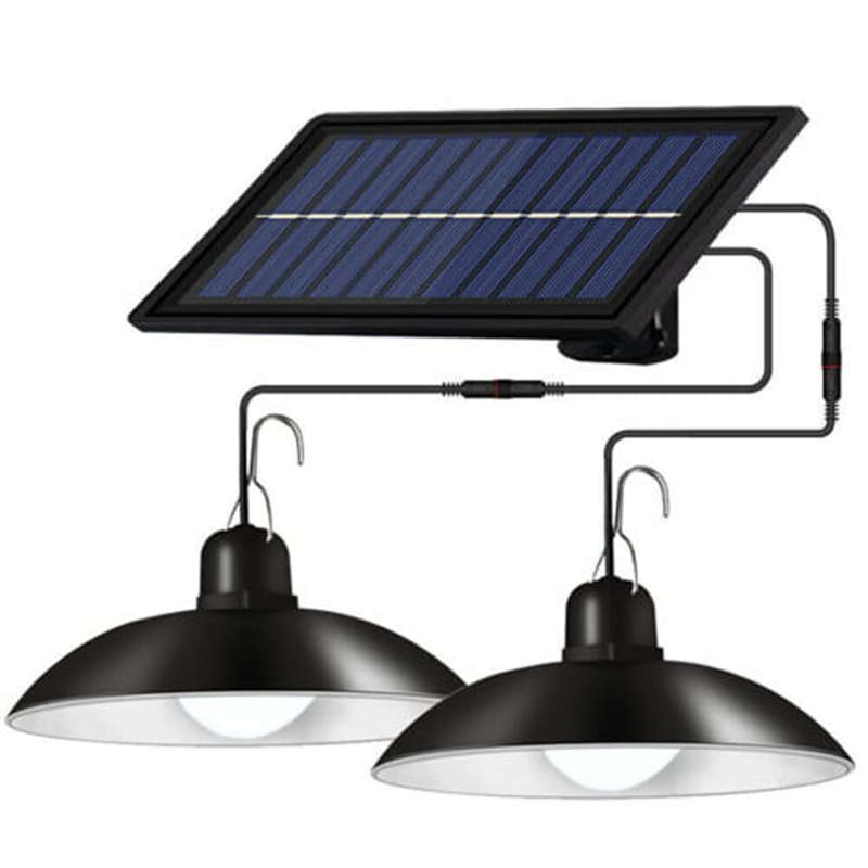 Convenient Led Solar Wall Light Home Garden Courtyard Double-Head Chandelier