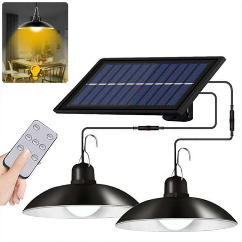 Convenient Led Solar Wall Light Home Garden Courtyard Double-Head Chandelier