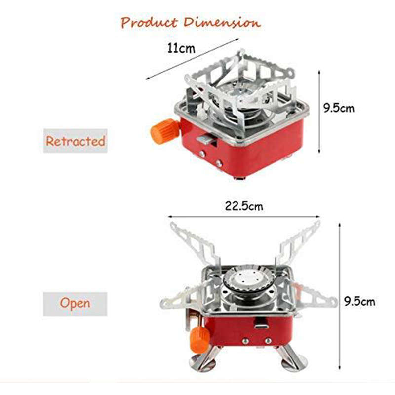 Convenient Gas Stove Camping Stove Square Gas Butane Burner Camping Picnic Folding Stove