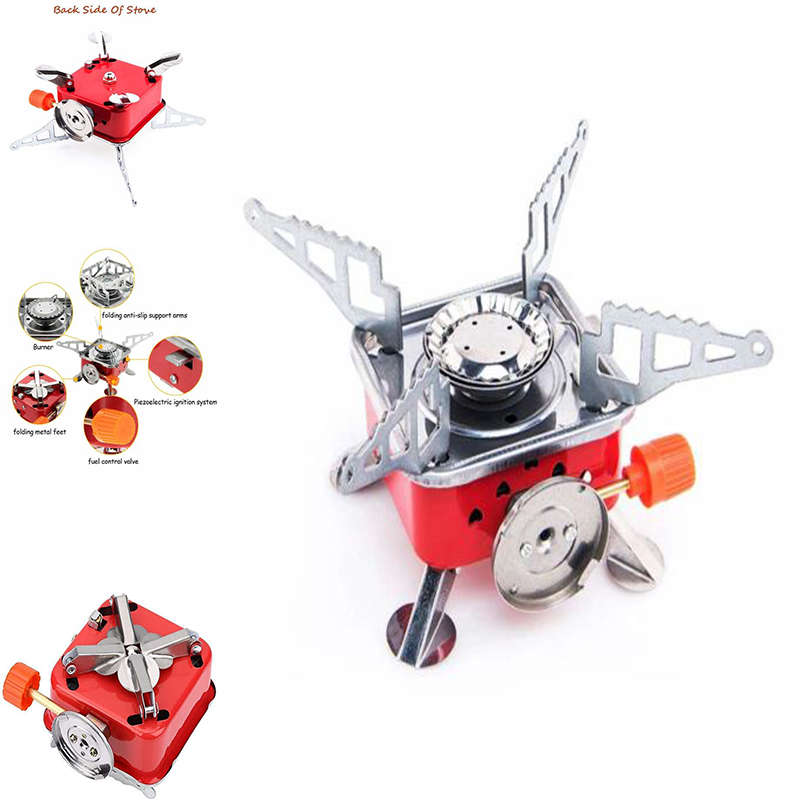 Convenient Gas Stove Camping Stove Square Gas Butane Burner Camping Picnic Folding Stove