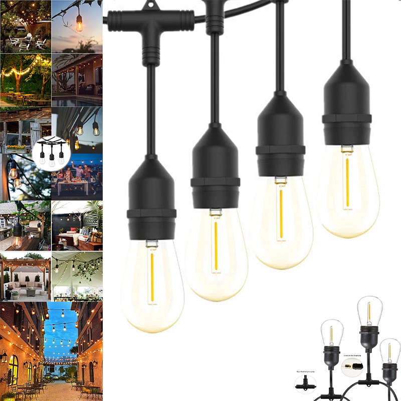 Exquisite 5M Waterproof Led Bulb String Lights Outdoor Street Garden Holiday String Lights