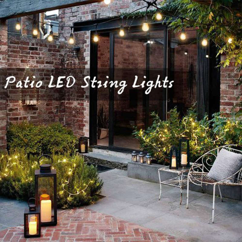 Exquisite 5M Waterproof Led Bulb String Lights Outdoor Street Garden Holiday String Lights