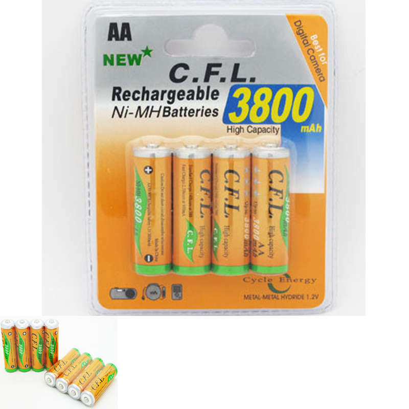 Durable Aa Rechargeable Batteries 4-Pack