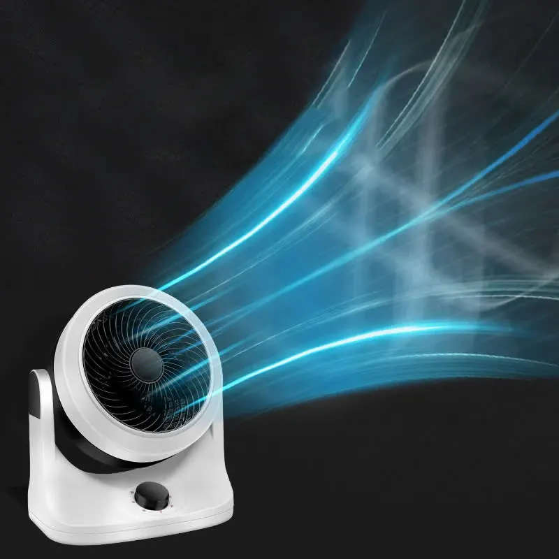Powerful, Low-Noise Electric Air Circulation Desktop Fan With Base-Mounted Controller
