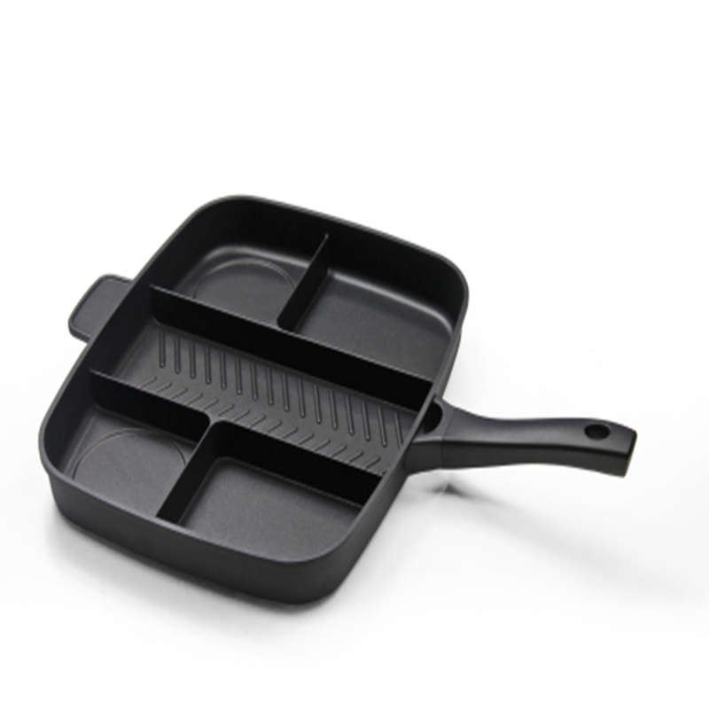 Versatile Split Frying Pan For All-In-One Cooked Breakfasts And More! 32x38cm