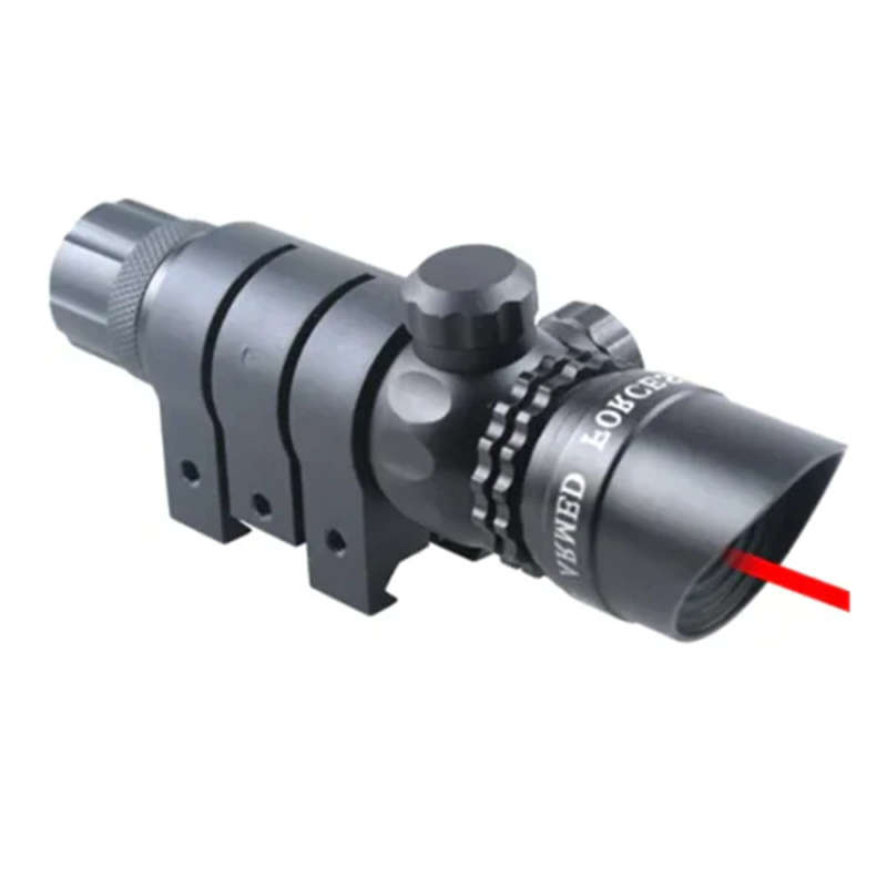 Clear Red Dot Laser Sight Externally Adjustable Rifle Scope 2 Switch Rail Mount Box Set