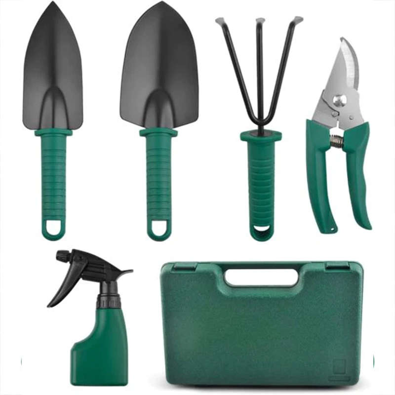 Exquisite 5 Piece Garden Tool Set Green