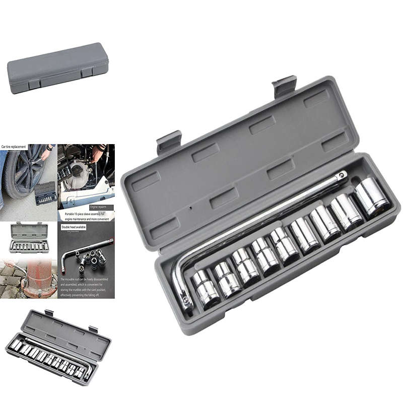 Multifunctional Xf0928 Wrench Combination Hand Tool Socket Set 10 Pieces