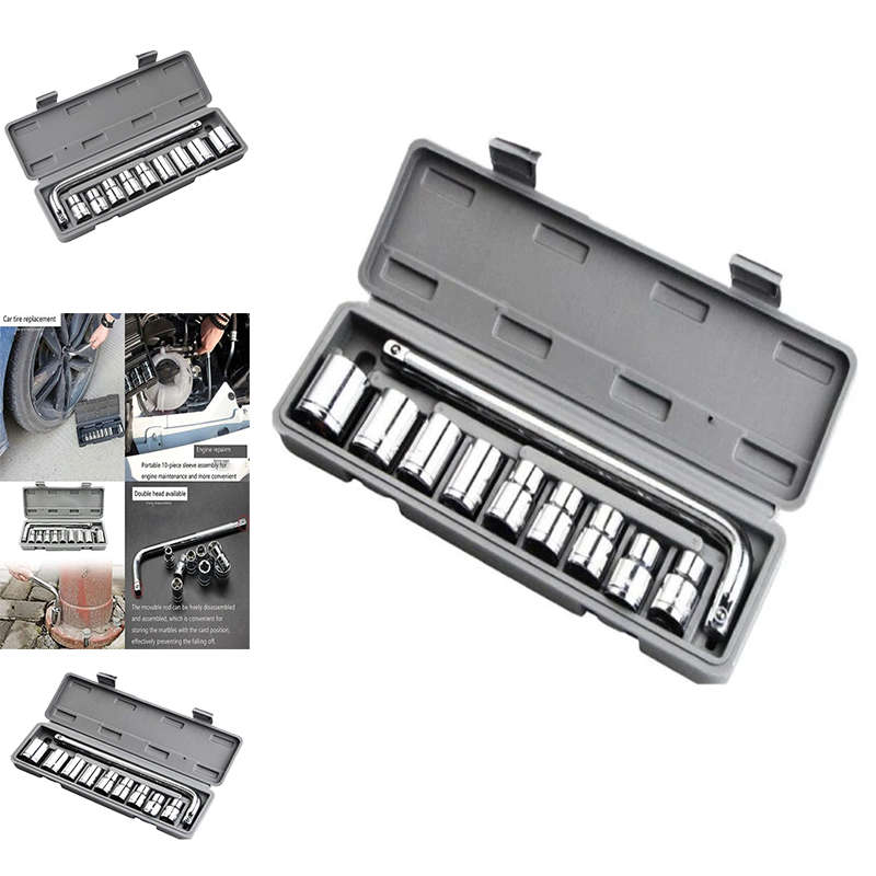 Multifunctional Xf0928 Wrench Combination Hand Tool Socket Set 10 Pieces