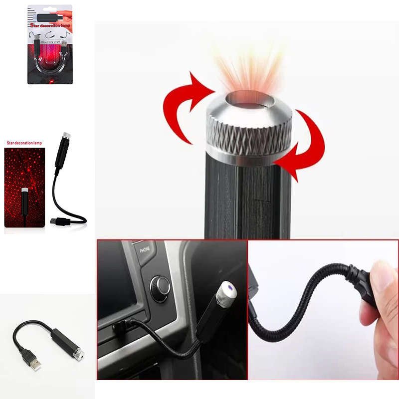 Exquisite Car Usb Star Projector Light Led Hose Laser Light Car Interior Ambient Light