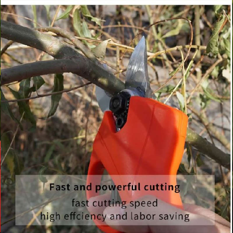 Portable, Compact Cordless Electric Pruner With Two 25V Batteries For Pruning And Gardening