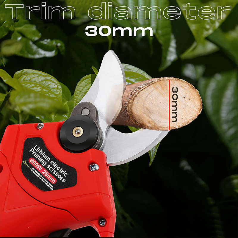 Portable, Compact Cordless Electric Pruner With Two 25V Batteries For Pruning And Gardening