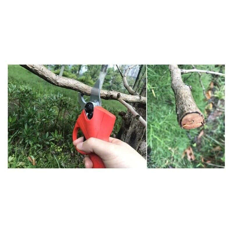 Portable, Compact Cordless Electric Pruner With Two 25V Batteries For Pruning And Gardening