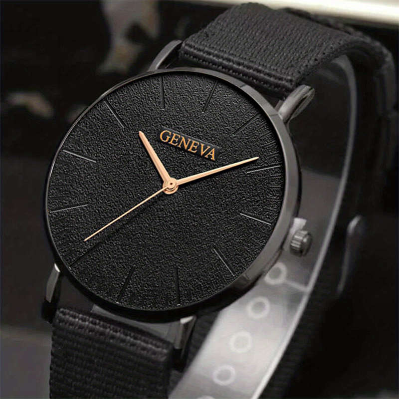 1 Piece Casual Business Men`s Quartz Watch And 3 Pieces Bracelets
