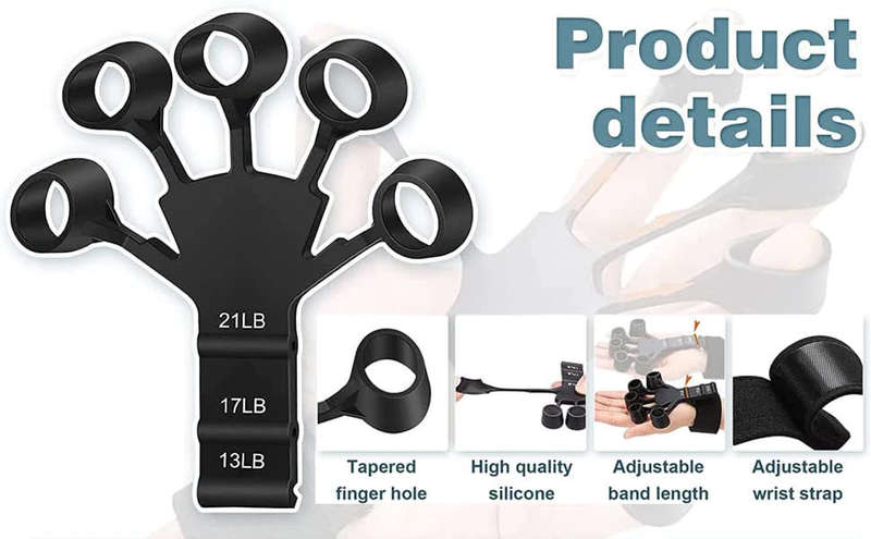 Exercise New Finger Grip Strengthener Hand Forearm Exerciser Finger Stretch Trainer Hand Treatment
