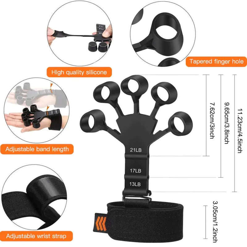 Exercise New Finger Grip Strengthener Hand Forearm Exerciser Finger Stretch Trainer Hand Treatment