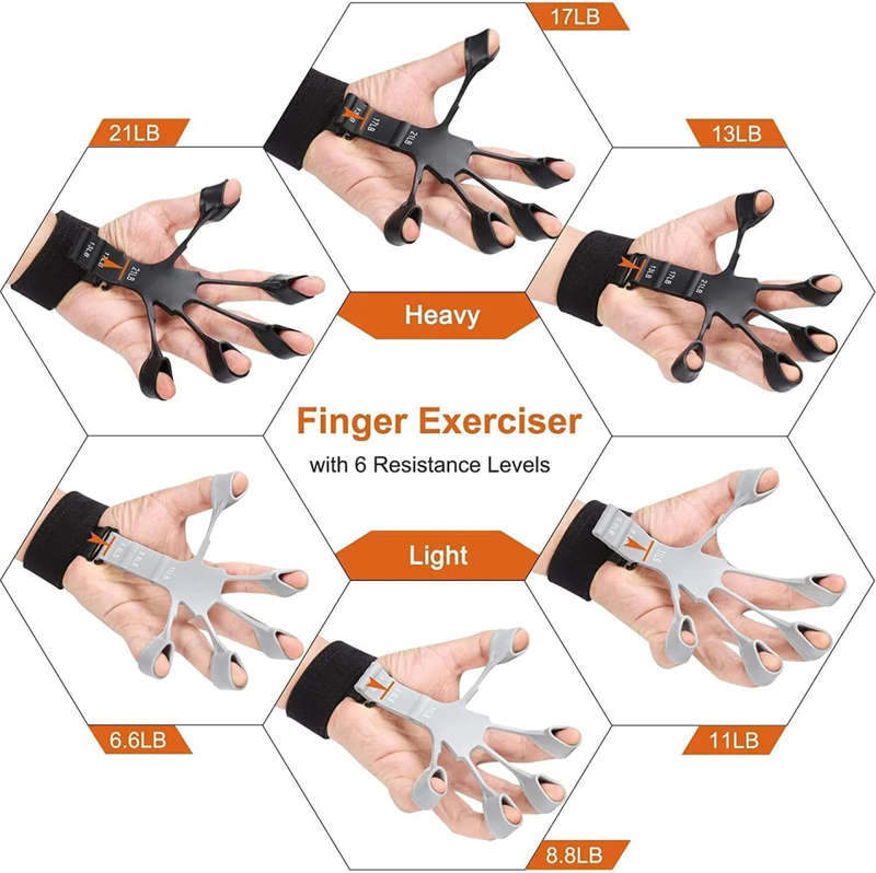 Exercise New Finger Grip Strengthener Hand Forearm Exerciser Finger Stretch Trainer Hand Treatment