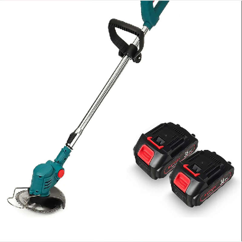 Portable Electric Cordless Lawnmower With Two Batteries