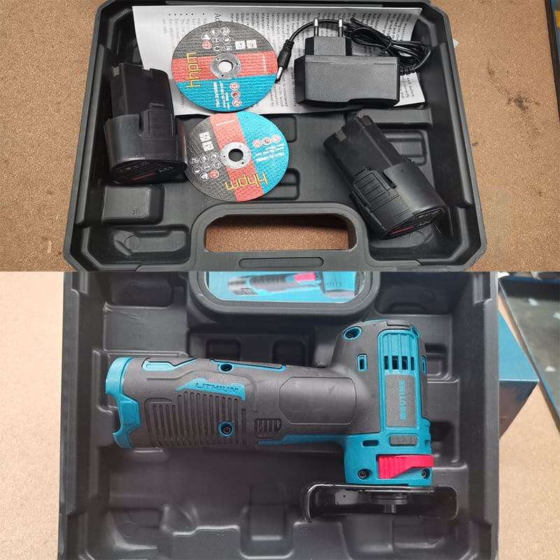 Multifunctional Portable Lithium Rechargeable Electric Angle Grinder With Two Batteries
