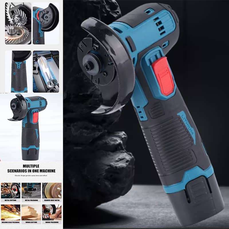 Multifunctional Portable Lithium Rechargeable Electric Angle Grinder With Two Batteries
