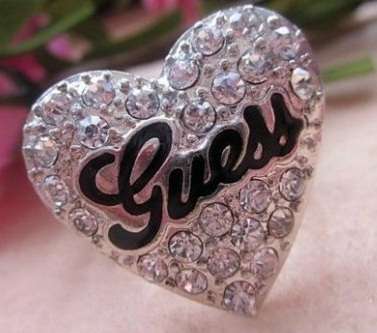 Guess Silver Rhinestone Ring
