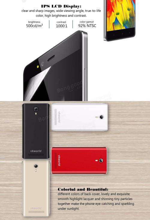 VKworld F1 4.5 Inch 1GB RAM 8GB ROM MT6580 1.3GHz Quad-core Smartphone