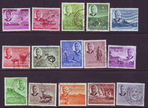 MAURITIUS  KGV1 & QE11 USED LOT
