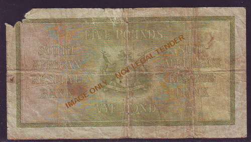 FIVE POUND DE KOCK BANKNOTE - 11 SEPTEMBER 1947