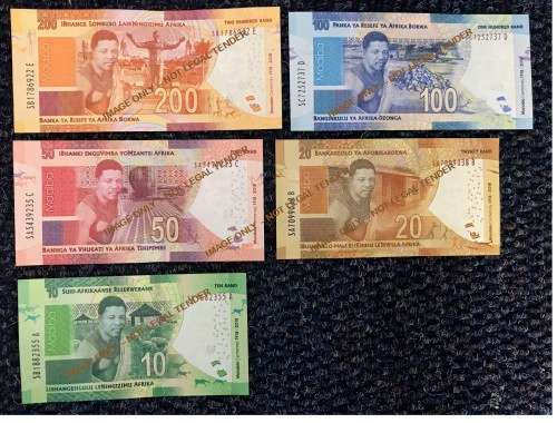 2018 MANDELA CENTENARY SET OF 5 BANKNOTES - UNCIRCULATED