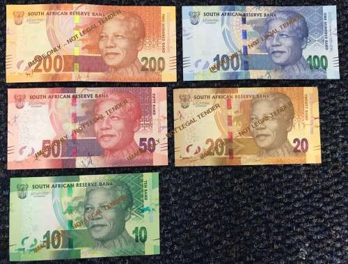 2018 MANDELA CENTENARY SET OF 5 BANKNOTES - UNCIRCULATED