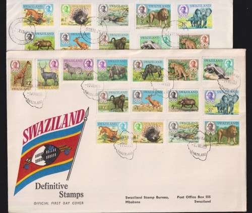 SWAZILAND 1969 ANIMALS DEFINITIVES COVERS