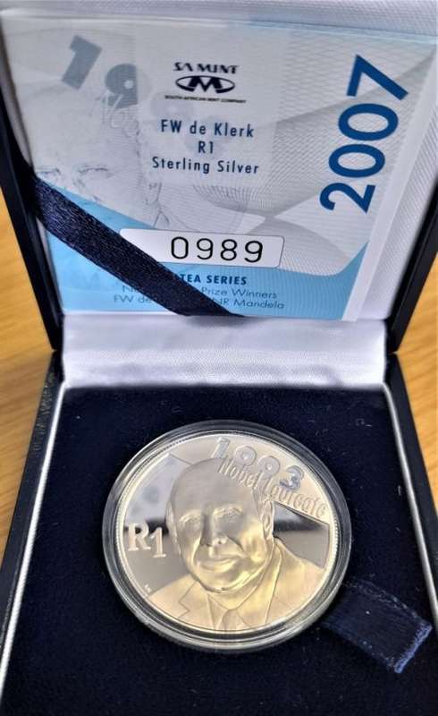 RSA 2007 FW DE KLERK PROOF SILVER RAND