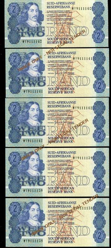 SA  GPC DE KOCK R2 REPLACEMENT UNC - 5  IN SEQUENCE - 3RD ISSUE1983/89