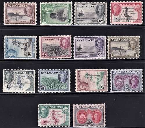 NYASALAND 1945 KGV1 DEFIN SET  - CV £85
