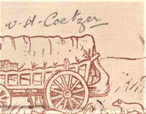 SA UNUSUAL 1938 VOORTREKKER  CANCELLATIONS - BLOEMFONTEIN -SIGNED