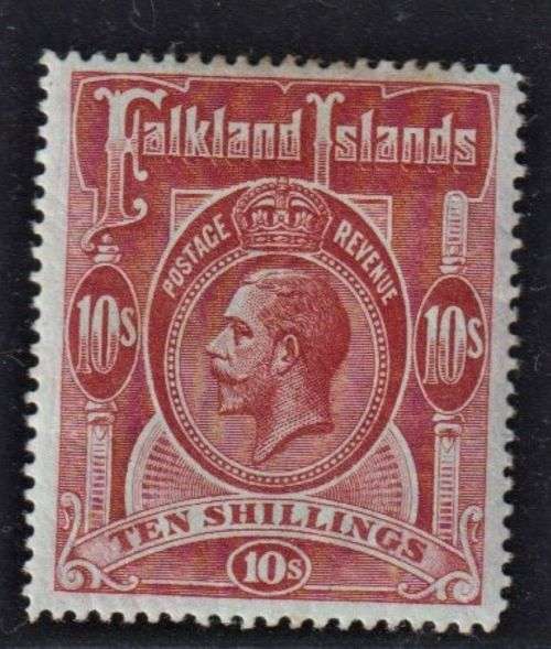 FALKLAND ISLANDS 1914  10/- MINT - SG 68 CV £200 (R4,000)
