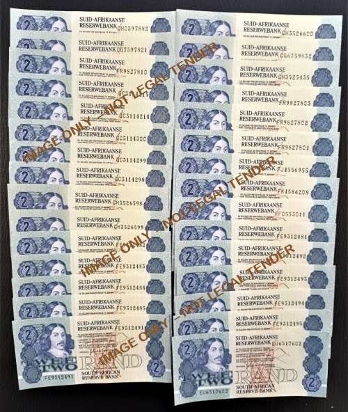 GPC DE KOCK TWO RAND NOTES  - 1983/89 - 3RD ISSUE - 30 NOTES