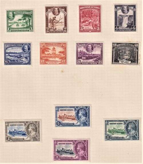 BRITISH GUIANA   MINT & USED  COLLECTION ON PAGES