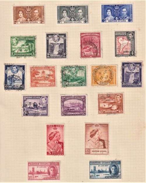 BRITISH GUIANA   MINT & USED  COLLECTION ON PAGES