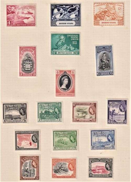 BRITISH GUIANA   MINT & USED  COLLECTION ON PAGES
