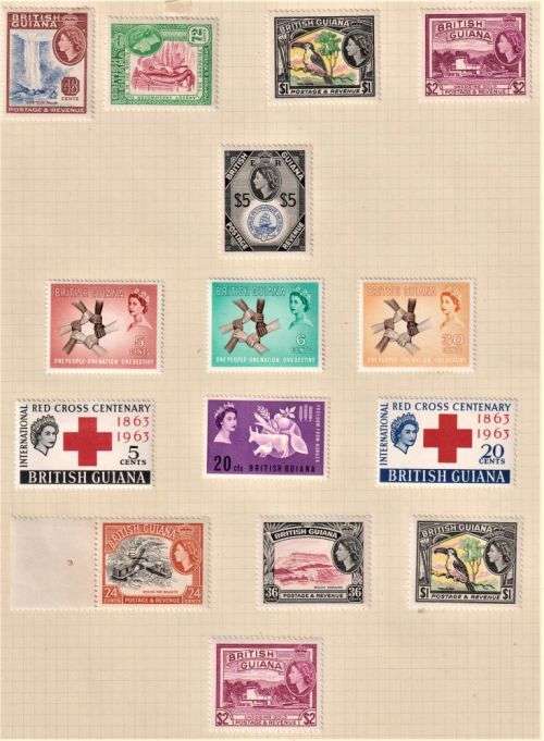 BRITISH GUIANA   MINT & USED  COLLECTION ON PAGES