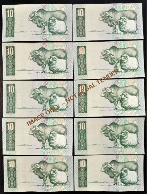 TEN  RAND GPC DE KOCK  BANKNOTES X 10 GOOD CONDITION