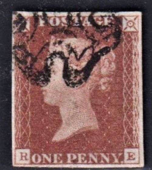 GB 1841 1d  RED-BROWN SG 7 Pl 11 DIE 1 - CV R2600 - £130