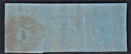 GB 1841 1d  RED-BROWN SG 8 STRIP OF 3 BLUED PAPER  -CV R2200+  - £105+